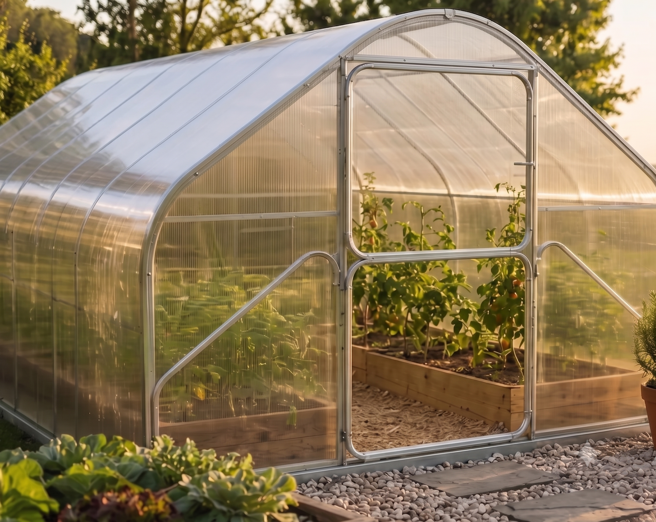 Serre Archy — Serre de Jardin Polycarbonate Toit Chapelle 2,75m